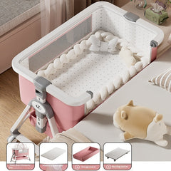 Portable Foldable Baby Cradle Bed with Wheels