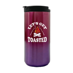 Let's Get Toasted Camping Fireplace 14oz Coffee Tumbler