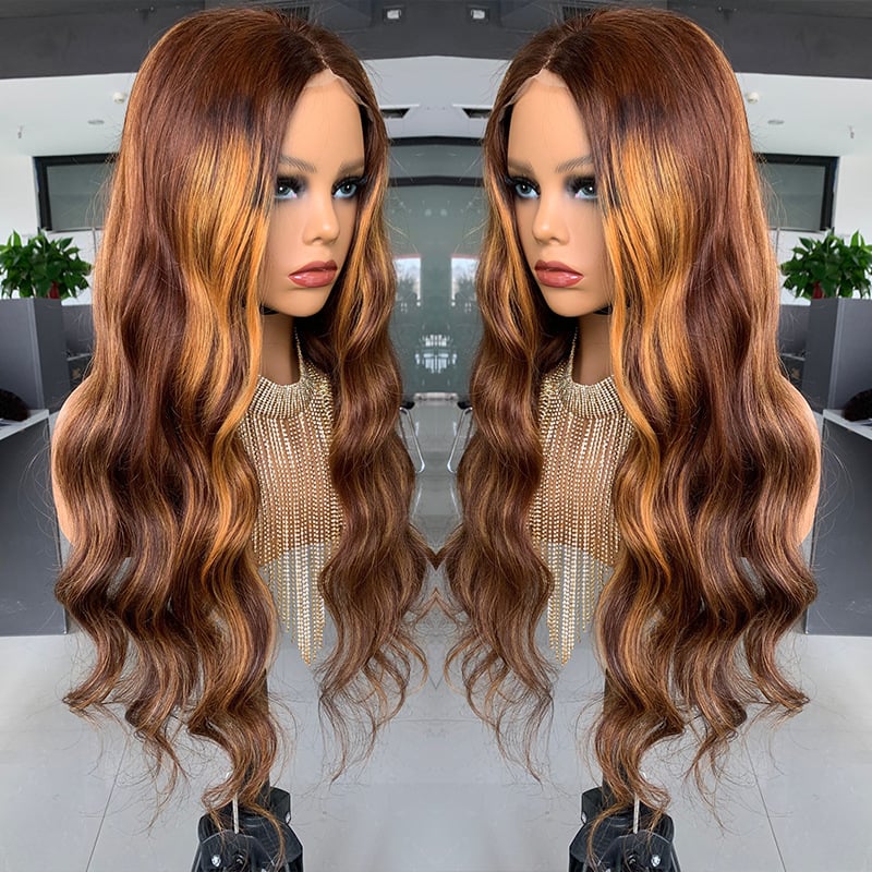 Big Wave Pick Color Bob Real Wig Headgear