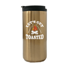 Let's Get Toasted Camping Fireplace 14oz Coffee Tumbler