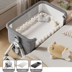 Portable Foldable Baby Cradle Bed with Wheels