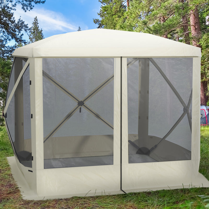 Pop Up Camping Canopy Gazebo Tent 7x7FT Beige
