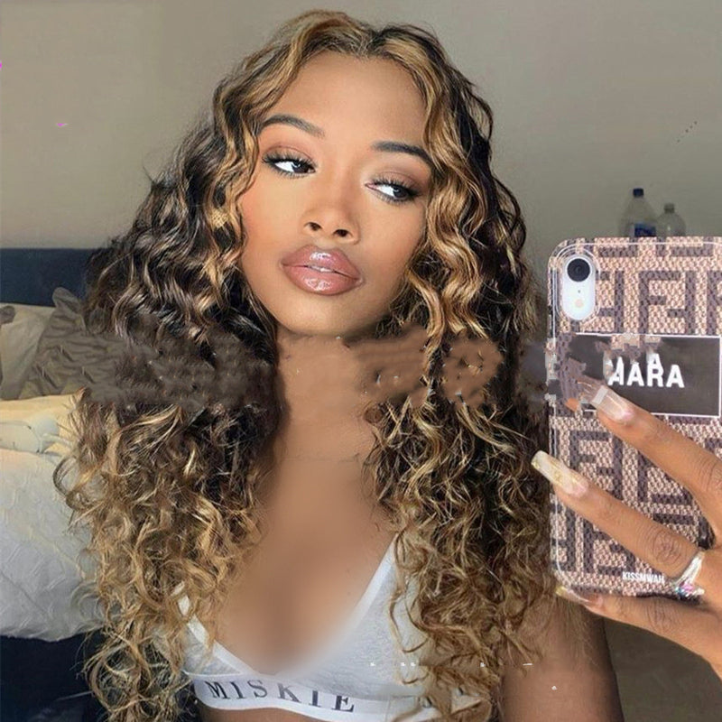 Small Wave Mixed Color Gradient Wig for Women