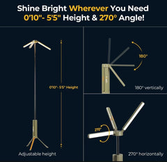 Tripod Folding Telescopic Camping Lantern