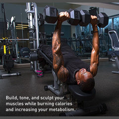 20LB Rubber-Coated Cast Iron Dumbbell Pair