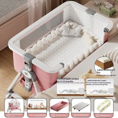 Portable Foldable Baby Cradle Bed with Wheels