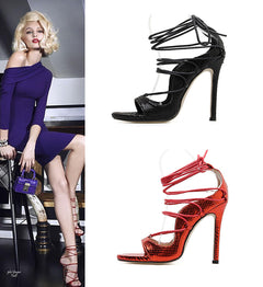 Sexy Strappy High Heels for Women - Nightclub Sandals
