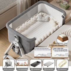 Portable Foldable Baby Cradle Bed with Wheels