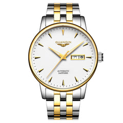 Men's Waterproof Automatic Mechanical Watch with Steel Band