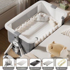 Portable Foldable Baby Cradle Bed with Wheels