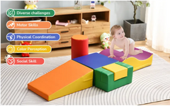 6-in-1 Colorful Soft Foam Crawl Playset