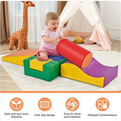 6-in-1 Colorful Soft Foam Crawl Playset