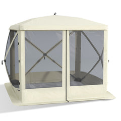 Pop Up Camping Canopy Gazebo Tent 7x7FT Beige